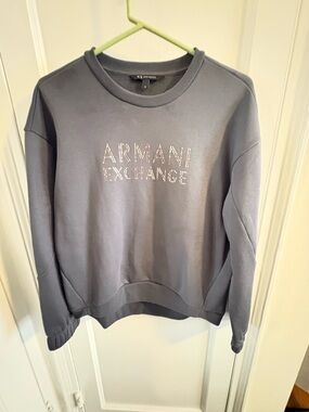 A/X Armani Exchange Navy Bling Logo Sweatshirt